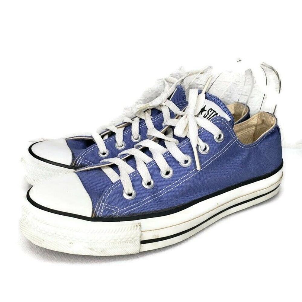 VINTAGE CONVERSE ALL STAR MADE IN THE USA Low Top Blue Canvas Sneakers
